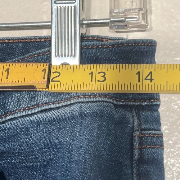 Enjean Women Size 7/28 High Rise Destructed Skinny Jeans Dark Wash Comfort - Picture 14 of 16